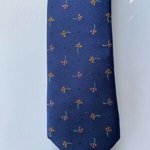 Vineyard Vines Navy Tie with Floral Accents